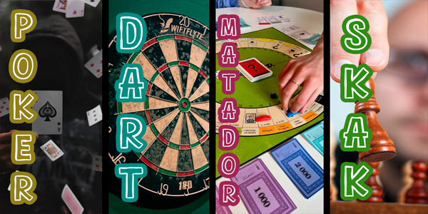 Spilleklub i Odense hvor vi spiller poker, dart, matador og skak